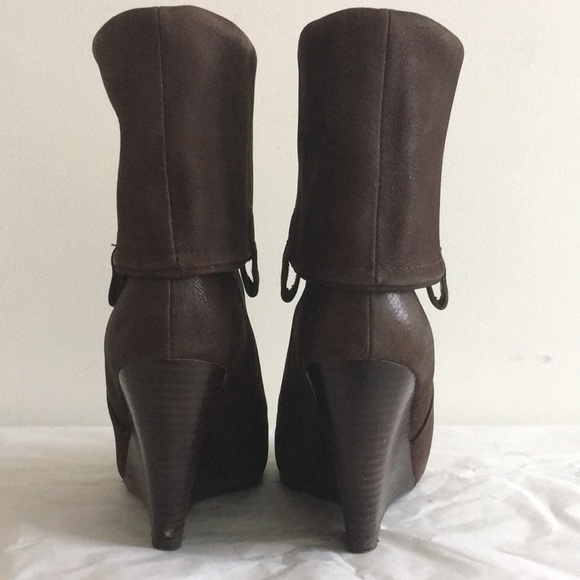 Ash brown Wedge Boots - Picture 3 of 5